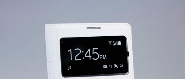 Чехол S-View Cover для Galaxy S4 в более детальном обзоре